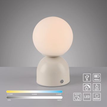 Lampă de masă RUDI 19218-39 3000-6000k 1x1,2W/LED 90lm ip20 de la Paul Neuhaus