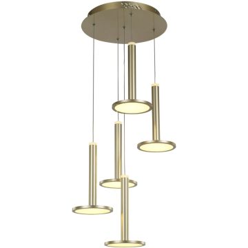 Lampă cu pendul Oliver MD17033012-5A GOLD 3000K 5x60W/LED 3360lm IP20 de la Italux