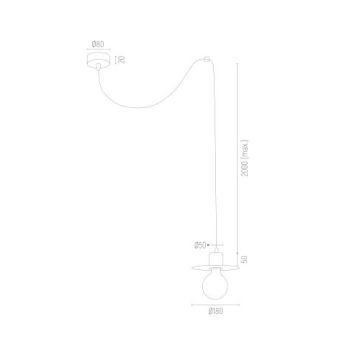 Lampă cu pendul CORSO 3836 1x15W/E27 IP20 de la Argon