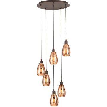 Lampă cu pendul SIRACUSA 39508 6x60W/E27 IP20 de la Eglo