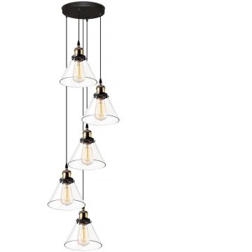 Lampă cu pendul NEW YORK LOFT LA034/CO5 5x40W/E27 IP20 de la Altavola Design