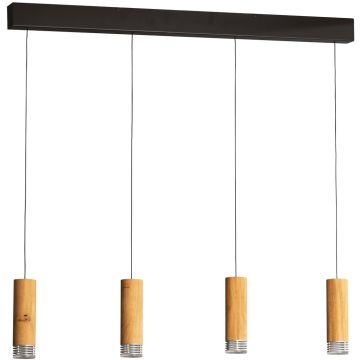 Lampă cu pendul SHINE-WOOD 61132 2700k 4x5,26w/led 2552lm ip20 119° de la Fischer&Honsel