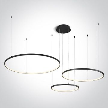 Lampă cu pendul Decorative 63150B/B/W 3000K 1x65W/LED 4800lm IP20 de la One Light