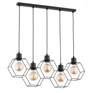 Lampă cu pendul KOMBI 63175 5x60W/E27 IP20 de la Alfa