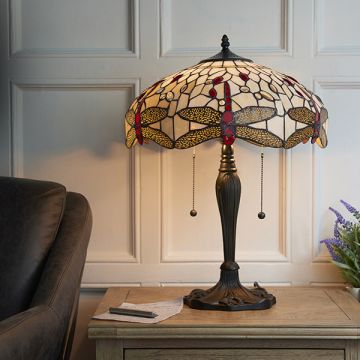Lampă de masă DRAGONFLY BEIGE 64085 2x60W/E27 IP20 de la Endon