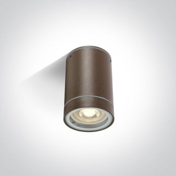 Lumină montată pe suprafață Outdoor Cylinders 67130C/BR 1x10W/GU10 IP54 de la One Light