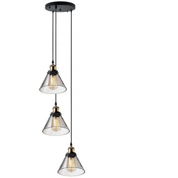 Lampă cu pendul NEW YORK LOFT LA034/CO3_smoky 3x40W/E27 IP20 de la Altavola Design