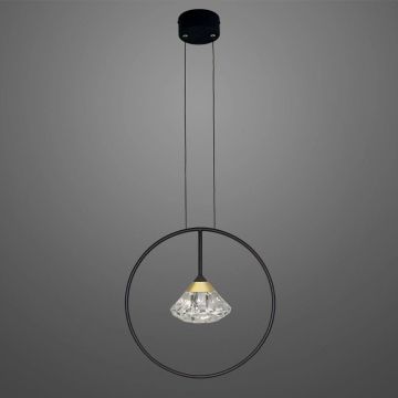 Lampă cu pendul Tiffany LA059/P_black 3000K 1x3W/LED 180lm IP20 de la Altavola Design