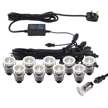 Lampă cu senzor de mișcare IKONPRO CCT 73347 3000K/4000K 10x0,75W/LED 120LM IP67 de la Endon