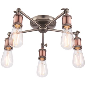 Lampă de tavan HAL 76336 5x40W/E27 IP20 de la Endon