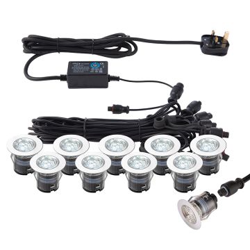 Lampă cu senzor de mișcare IKONPRO CCT 76616 6500K/20000 10x0,75W/LED 280LM IP67 de la Endon