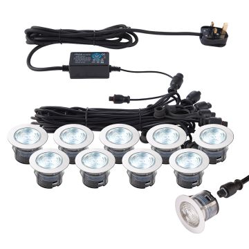 Lampă cu senzor de mișcare IKONPRO CCT 76617 6500K/20000 10x0,75W/LED 410LM IP67 de la Endon
