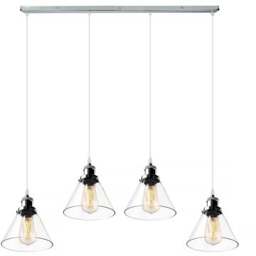 Lampă cu pendul NEW YORK LOFT LA034/CL4_chrom 4x40W/E27 IP20 de la Altavola Design