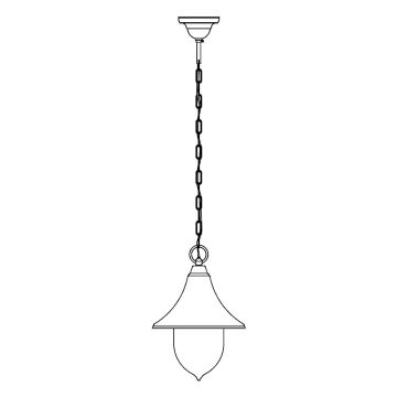 Lampă cu pendul FIRENZE 800A/W 1x9W/E27 IP54 de la Norlys