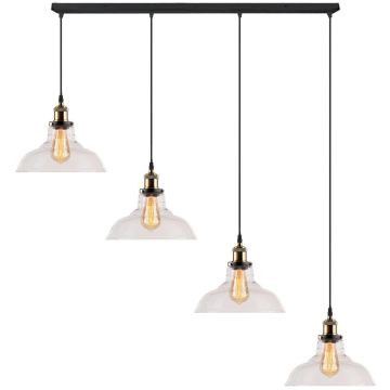 Lampă cu pendul NEW YORK LOFT LA040/CL4_clear 4x40W/E27 IP20 de la Altavola Design