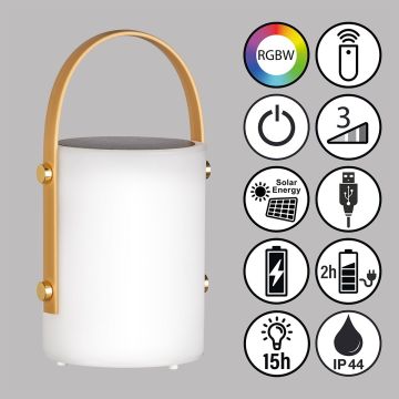Lampă de masă Bari 850273 RGBW 2x0.5W/LED 40lm IP44 de la Fischer&Honsel
