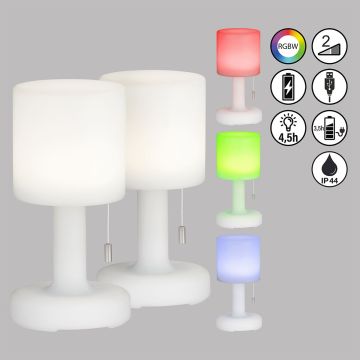 Lampă de masă Termoli 850252 RGBW 2x1.5W/LED 170lm IP44 de la Fischer&Honsel