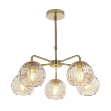 Candelabru DIMPLE 91969 5x25W/E14 IP20 de la Endon