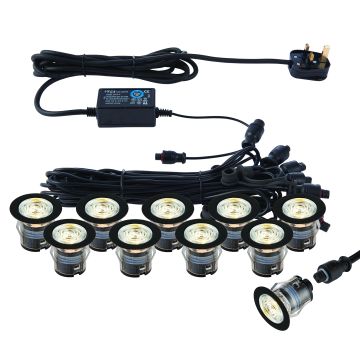 Lampă cu senzor de mișcare IKONPRO 99765 3000K|4000K 10x0.75W/SMD 4014 IP67 de la Endon