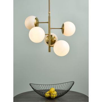 Lampă cu pendul BOMBAZINE BOM0535 5x40W/E14 de la Dar Lighting