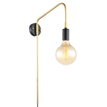 Aplique de perete MALENE MBM3386/1 BK+GD 1x40W/E27 de la Italux