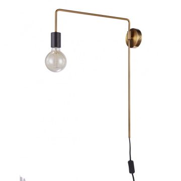 Aplique de perete MONIQ MB-BR1721402-W1-G 1x60W/E27 de la Italux
