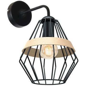 Aplique de perete CLIFF BLACK MLP5523 1x60W/E27 IP20 de la Milagro
