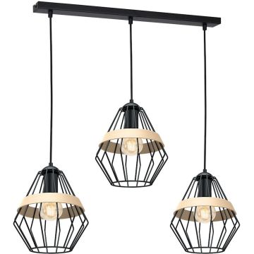 Lampă cu pendul CLIFF BLACK MLP5525 3x60W/E27 IP20 de la Milagro