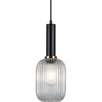 Lampă cu pendul ANTIOLA PND-5588-1M-BK+CL 1x40W/E27 IP20 de la Italux