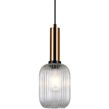 Lampă cu pendul ANTIOLA PND-5588-1M-BRO+CL 1x40W/E27 IP20 de la Italux