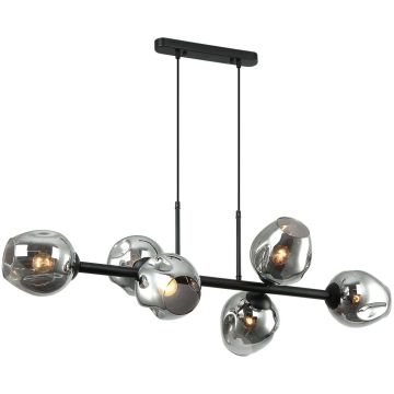 Lampă cu pendul BORGO PND-30843-6 BK+SG 6x40W/E27 IP20 de la Italux