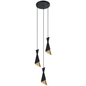 Lampă cu pendul MALIA PND-85949-3 BK+GD 3x40W/E27 IP20 de la Italux