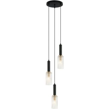 Lampă cu pendul PEROLA PND-43309-3 BK+BR 3x40W/E14 IP20 de la Italux