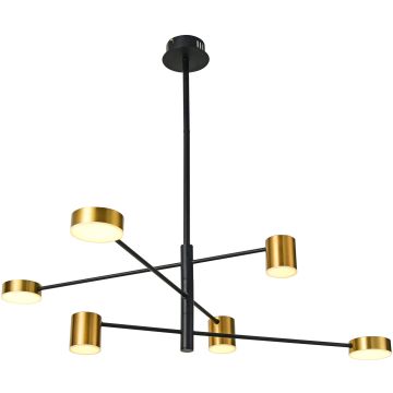 Candelabru REMDAL PND-16374-6 BK+GD 3000K 6x30W/LED 847LM IP20 de la Italux