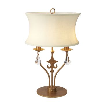 Lampă de masă WINDSOR WINDSOR-TL-GOLD 2x60W/E14 de la Elstead Lighting