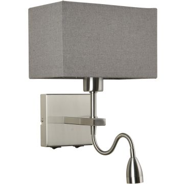 Aplique de perete NORTE WL-1122-2-BLSNRCG 3000K 2x60W, 3W/E27, LED 350LM IP20 de la Italux