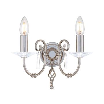 Aplique de perete AEGEAN AG2-POL-NICKEL 2x60W/E14 de la Elstead Lighting