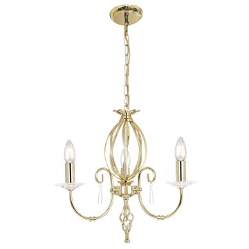 Candelabru AEGEAN AG3-POL-BRASS 3x60W/E14 de la Elstead Lighting