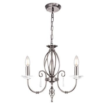 Candelabru AEGEAN AG3-POL-NICKEL 3x60W/E14 de la Elstead Lighting