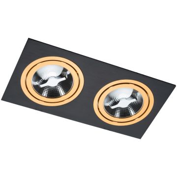 Lumină îngropată deasupra plafonului ALCAZAR LMF.AZ142BG 2x50W/G53/AR111 IP20 de la Lumifall