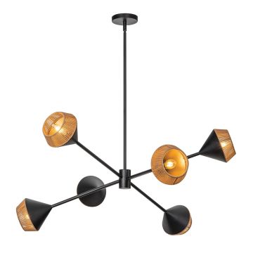 Candelabru Daphne ALM-DAPHNE6-MB 6x40W/E14 IP20 de la Elstead Lighting