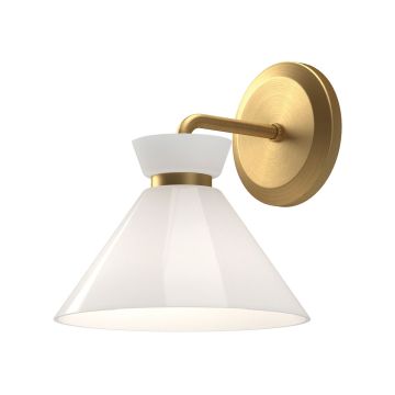Aplique de perete Halston ALM-HALSTON-1WB-GD 1x40W/E14 IP20 de la Elstead Lighting