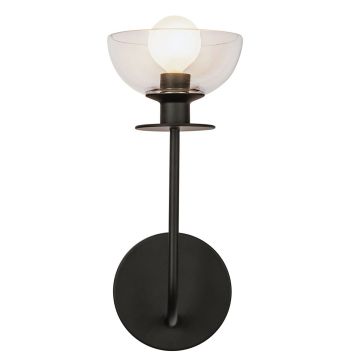 Aplique de perete Sylvia ALM-SYLVIA-1WB-BK-CL 1x40W/E14 IP20 de la Elstead Lighting