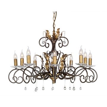 Candelabru AMARILLI AML10-BRONZE 10x60W/E14 de la Elstead Lighting