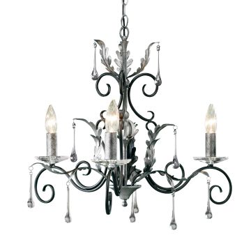 Candelabru AMARILLI AML3-BLK-SILVER 3x60W/E14 de la Elstead Lighting