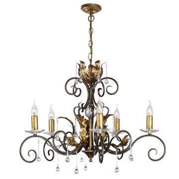 Candelabru AMARILLI AML5-BRONZE 5x60W/E14 de la Elstead Lighting