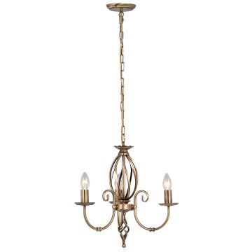 Candelabru ARTISAN ART3-AGD-BRASS 3x60W/E14 de la Elstead Lighting