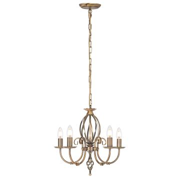 Candelabru ARTISAN ART5-AGD-BRASS 5x60W/E14 de la Elstead Lighting