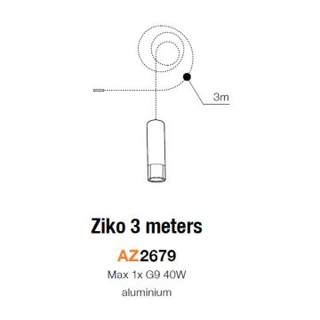 Suport ZIKO AZ2679 1x40W/G9 IP20 de la AZzardo