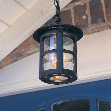 Lampă cu pendul HEREFORD BL21B-BLACK 1x60W/E27 IP43 de la Elstead Lighting